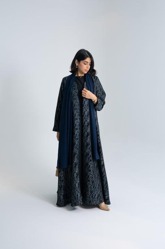 Silk Jacquard A-Cut Abaya
