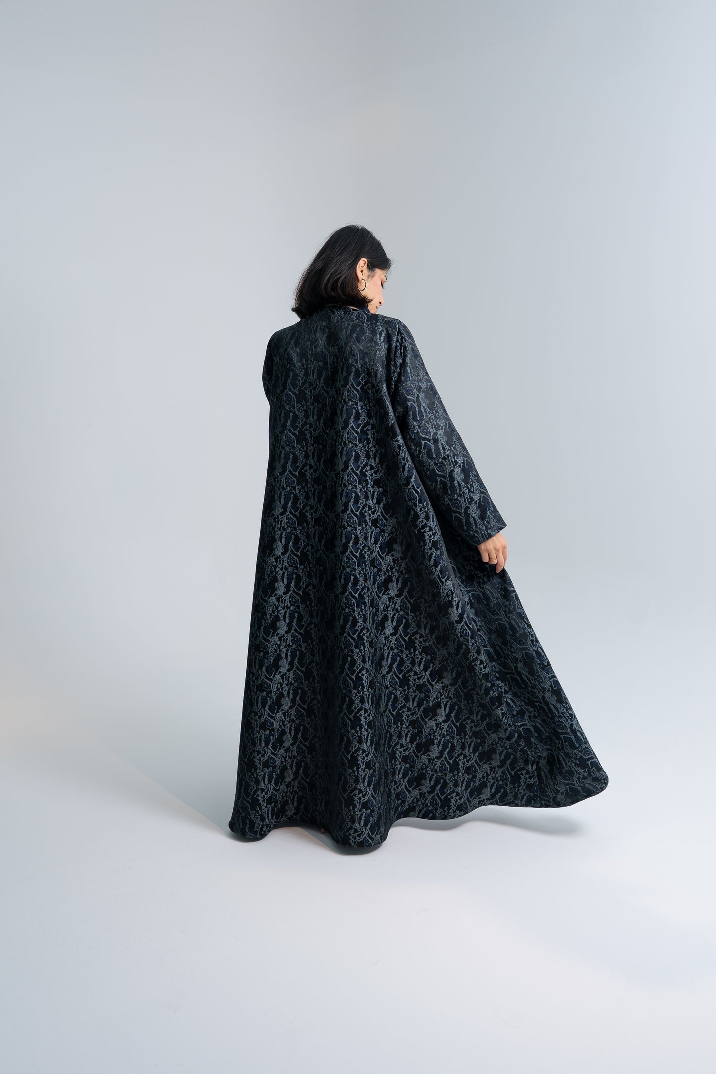 Silk Jacquard A-Cut Abaya