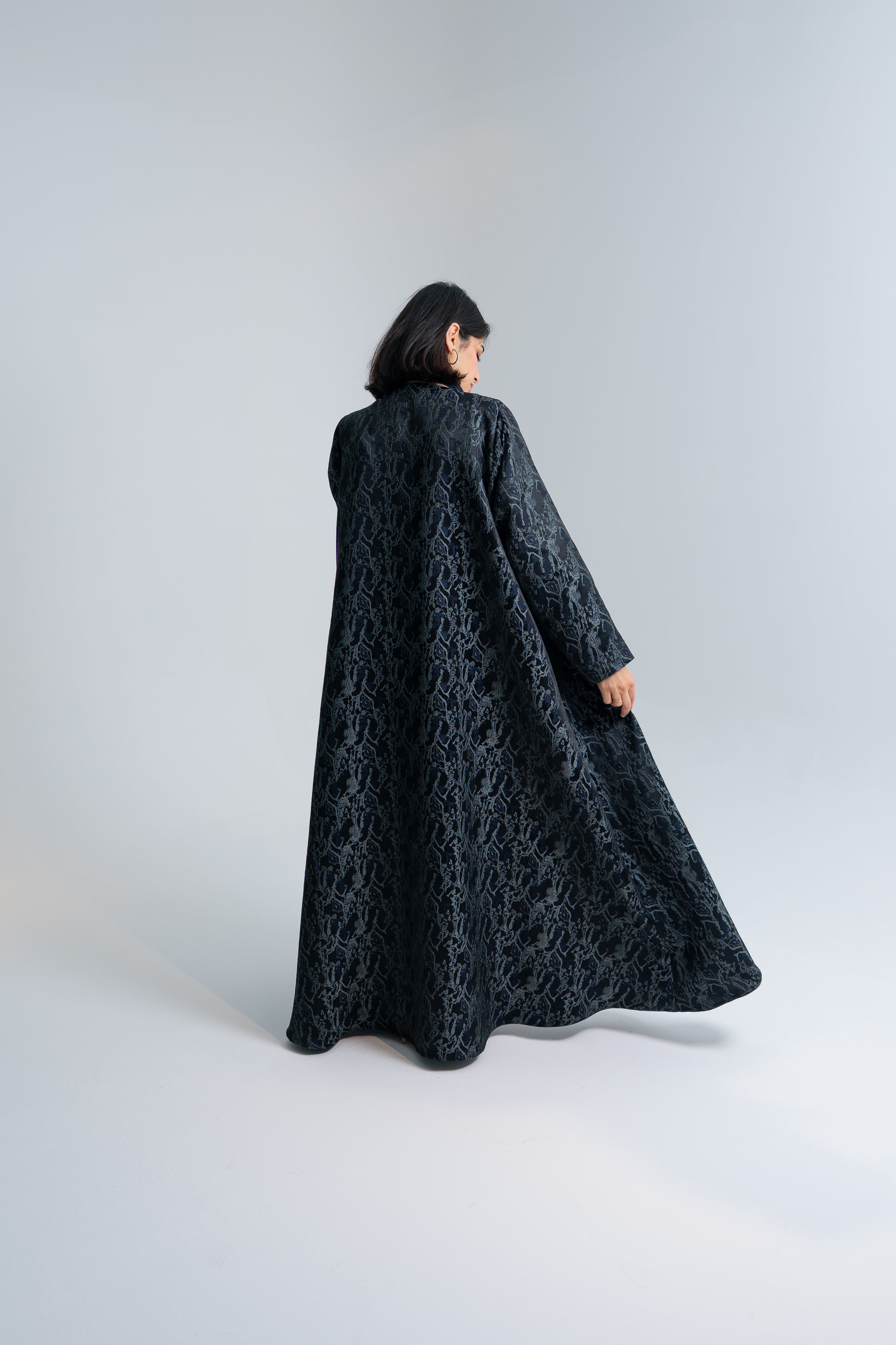 Silk Jacquard A-Cut Abaya